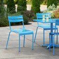 Lancaster Table & Seating Blue Powder Coated Aluminum Outdoor Side Chair 427CALUSDBL